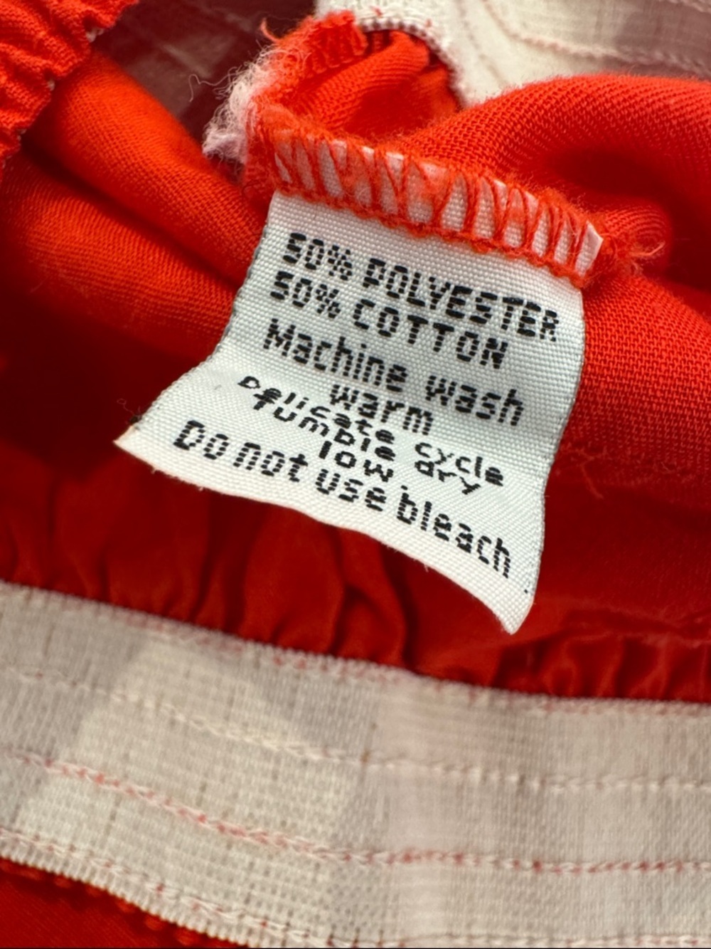 Vintage 80s Chi Omega Red Cotton Shorts, Size M/L - Picture 3 of 4